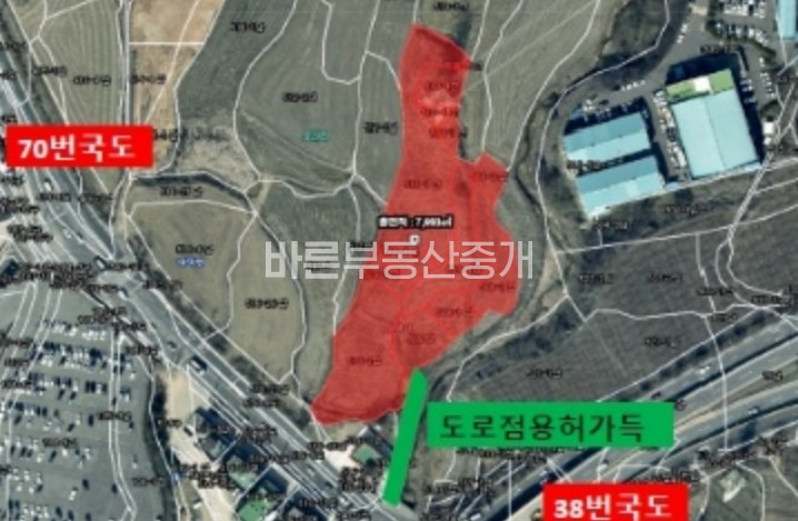 경기 안성시 대덕면 모산리 안성시 38번 왕복4차선 국도변 대형개발지 매매 매물번호 10799 사진 2